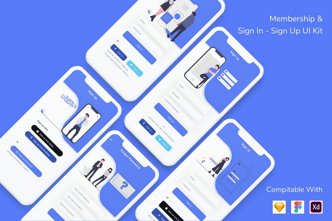 Membership & Sign In - Sign Up UI Kit