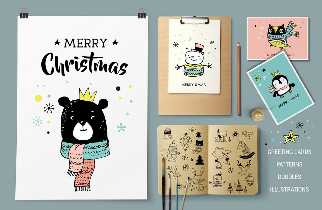 merry-christmas-greetings-doodles