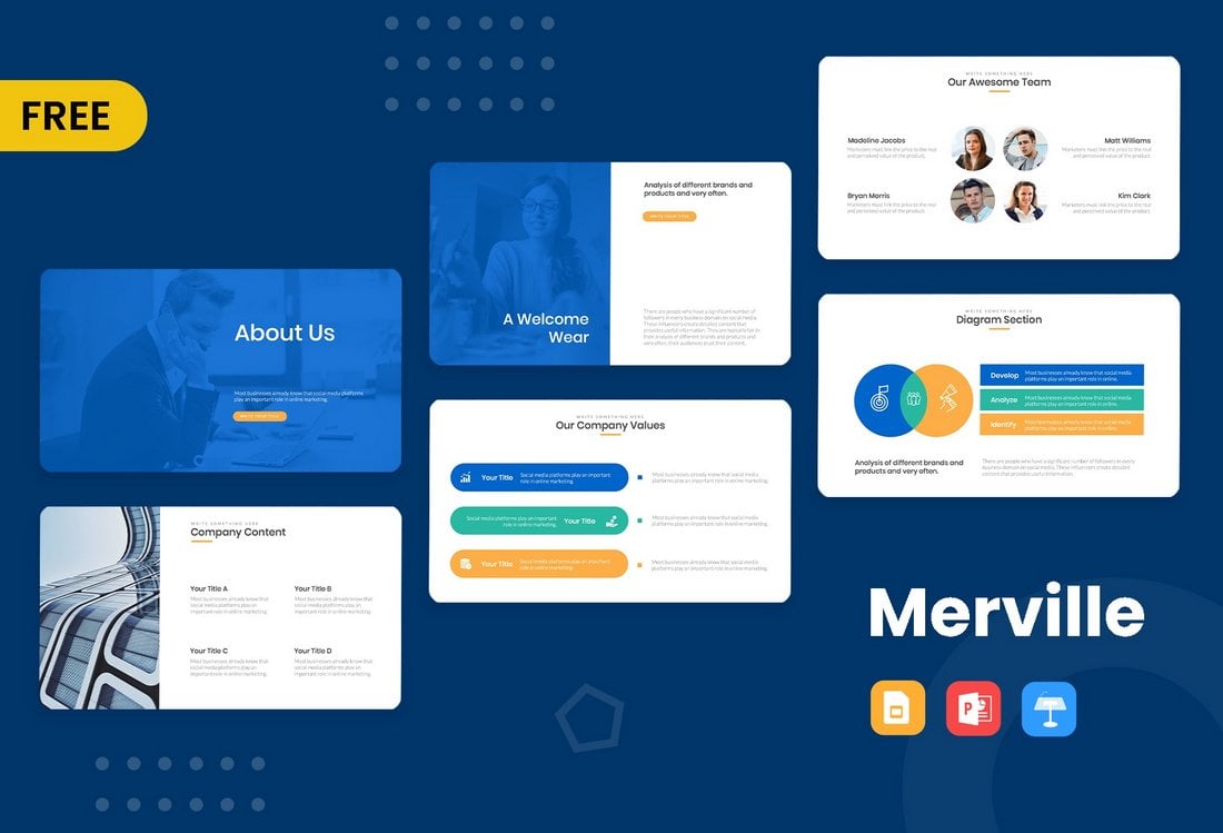 Merville - Free Business PowerPoint Template