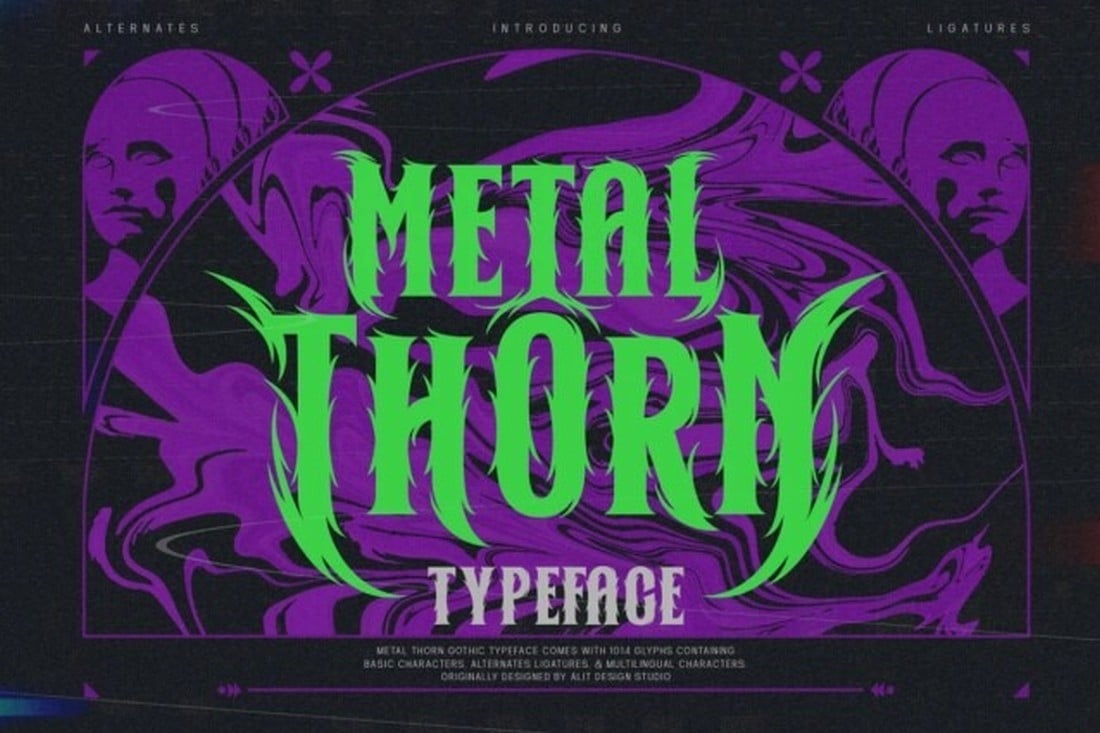Metal Thorn - Free Death Metal Font