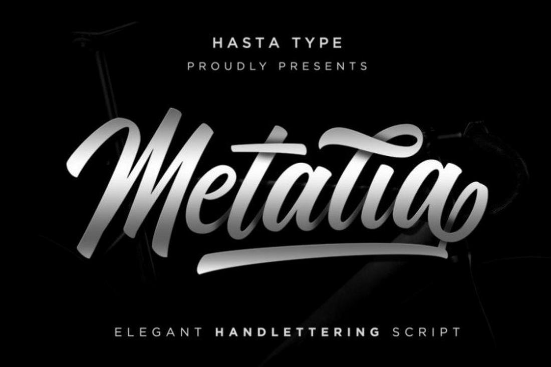 Metalia Script - Free Chrome Font
