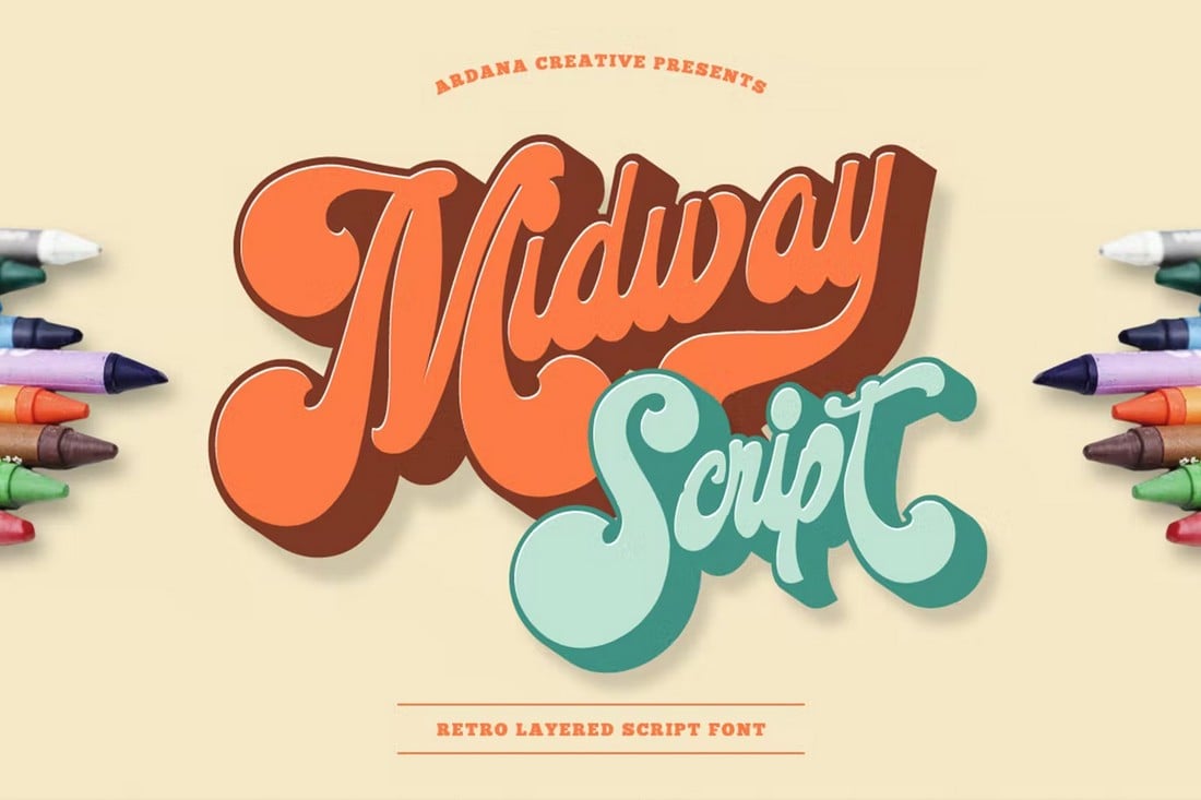 Midway-Retro-Script-Font 20+ Best Retro 80’s Fonts (Classic Retro 80’s Typography) design tips 
