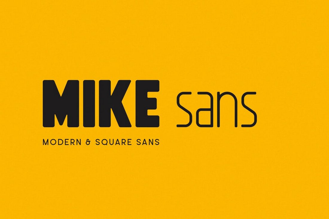 Mike Sans - Vierkant lettertype