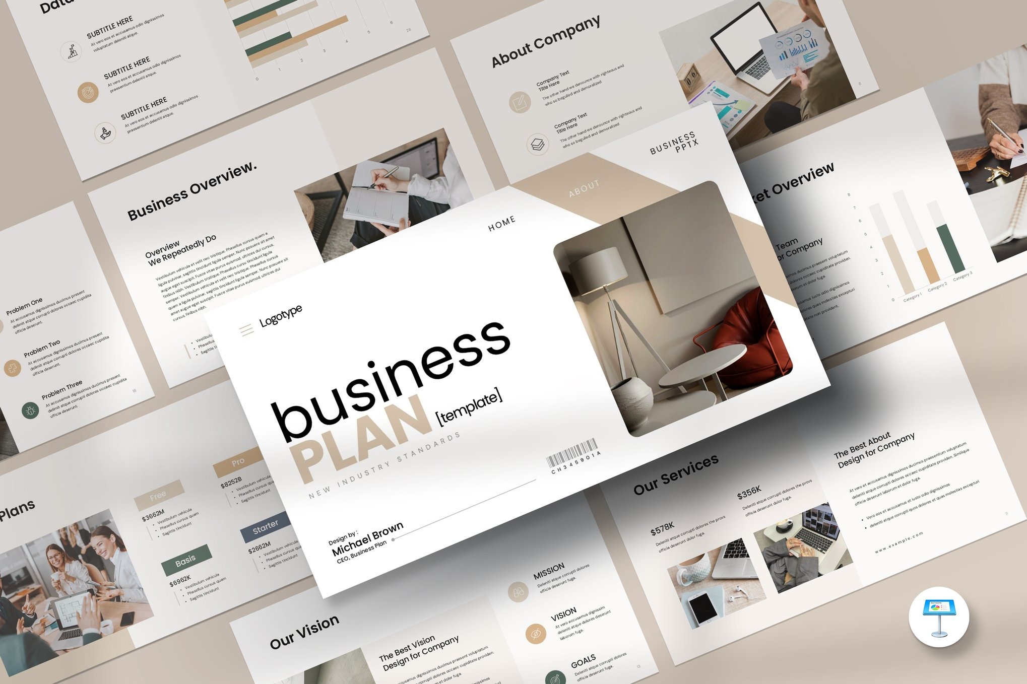 Minimal Business Plan Keynote Template