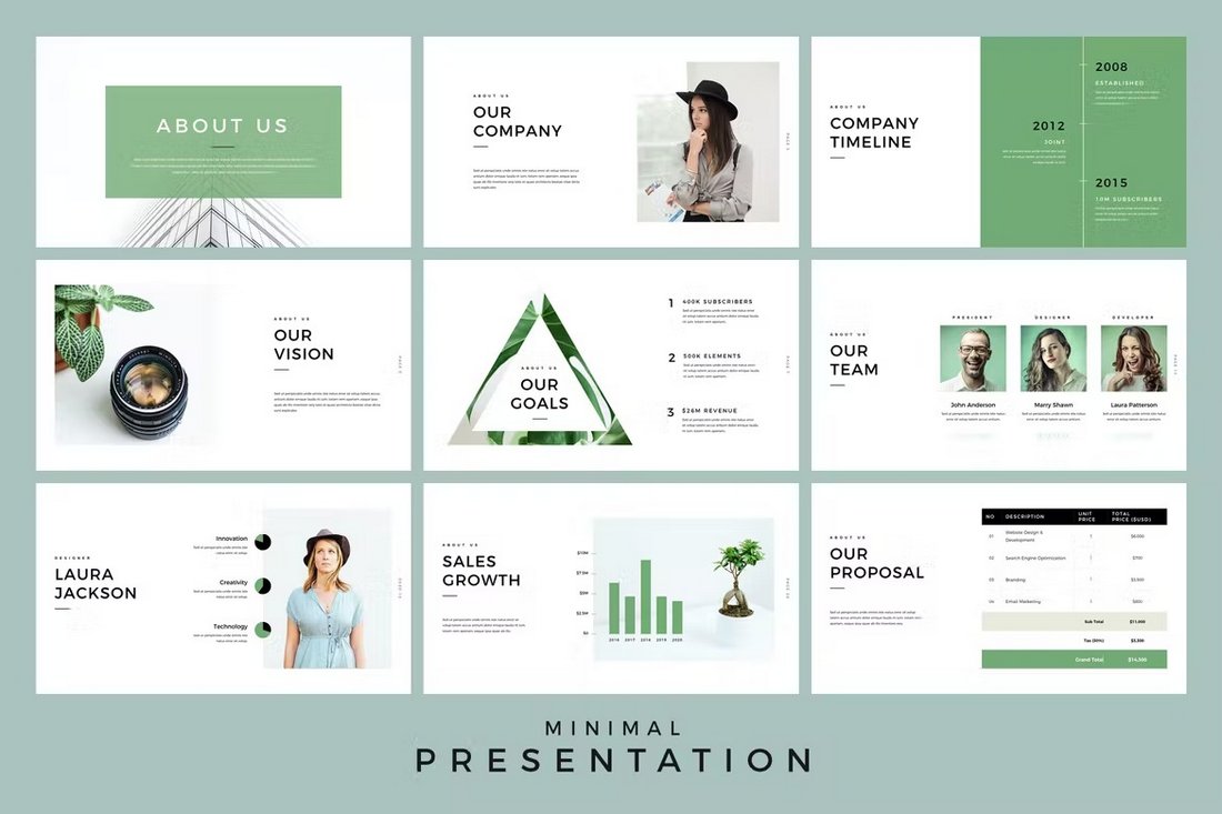 Minimal Business Presentation Google Slides Template