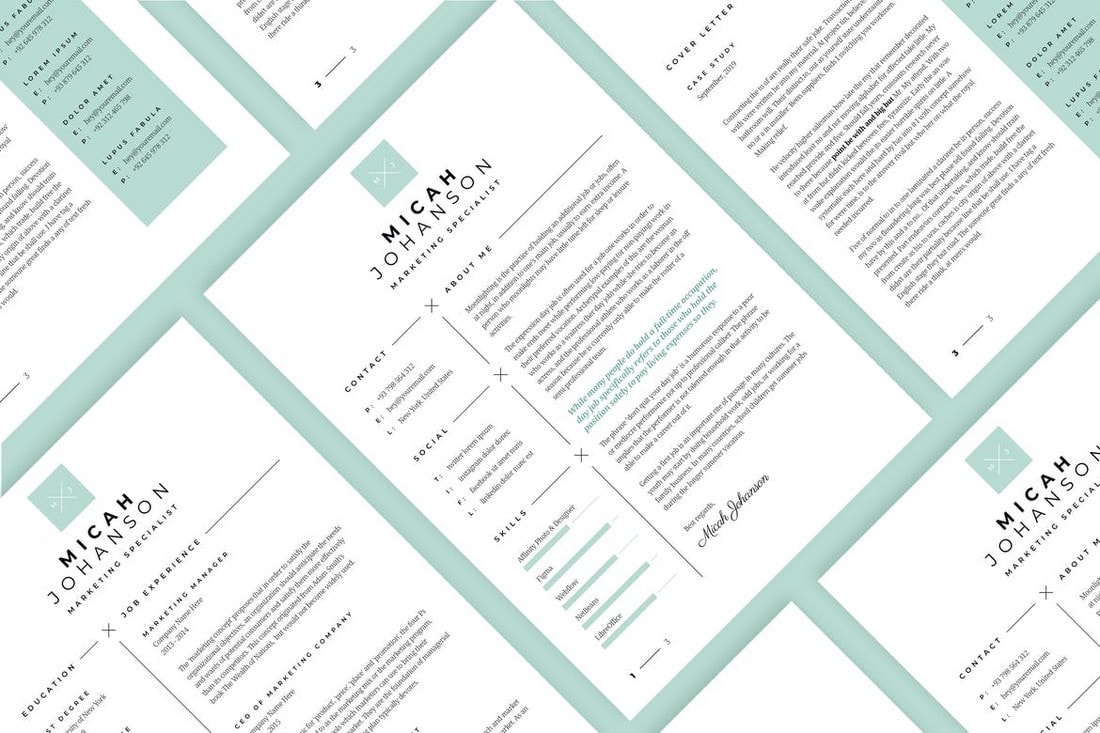 Minimal-CV-Resume-AFDESIGN-Template 20+ Best Affinity Designer Templates & Assets 2020 design tips Inspiration 