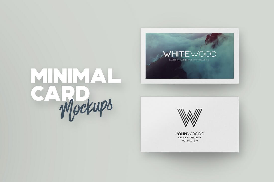 Minimal-Card-Mockups 70+ Corporate & Creative Business Card PSD Mockup Templates design tips 