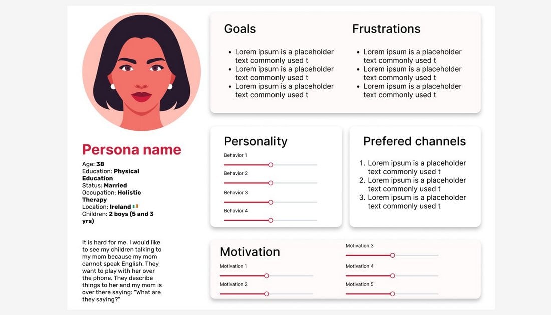 Minimal-Free-Figma-Persona-Template 15+ Best Figma Persona Templates (For User Personas) design tips  