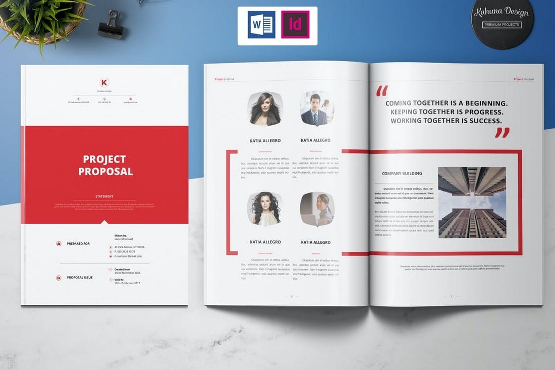 Minimal project proposal word template.