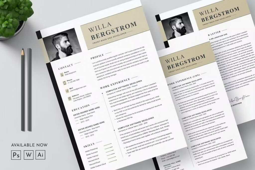 25 Best Minimal Resume Templates - Minimal Resume Template For Developers 1024x682 