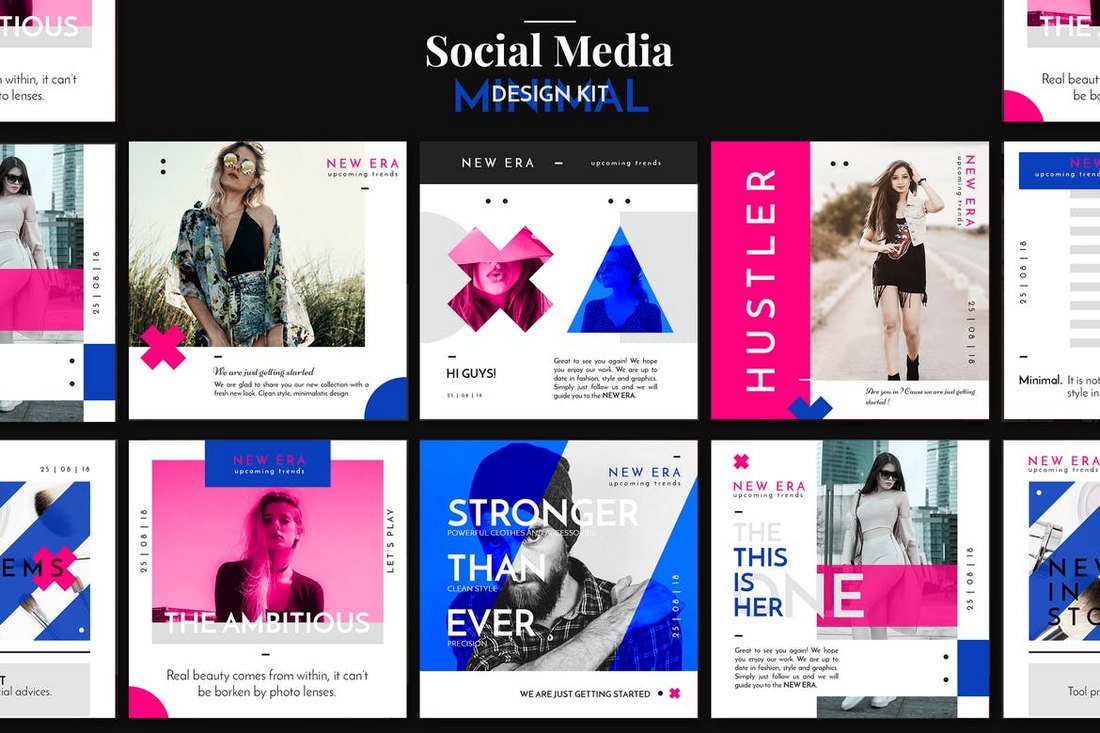 Minimal-Social-Media-Design-Pack 30+ Best Instagram Templates & Banners design tips 