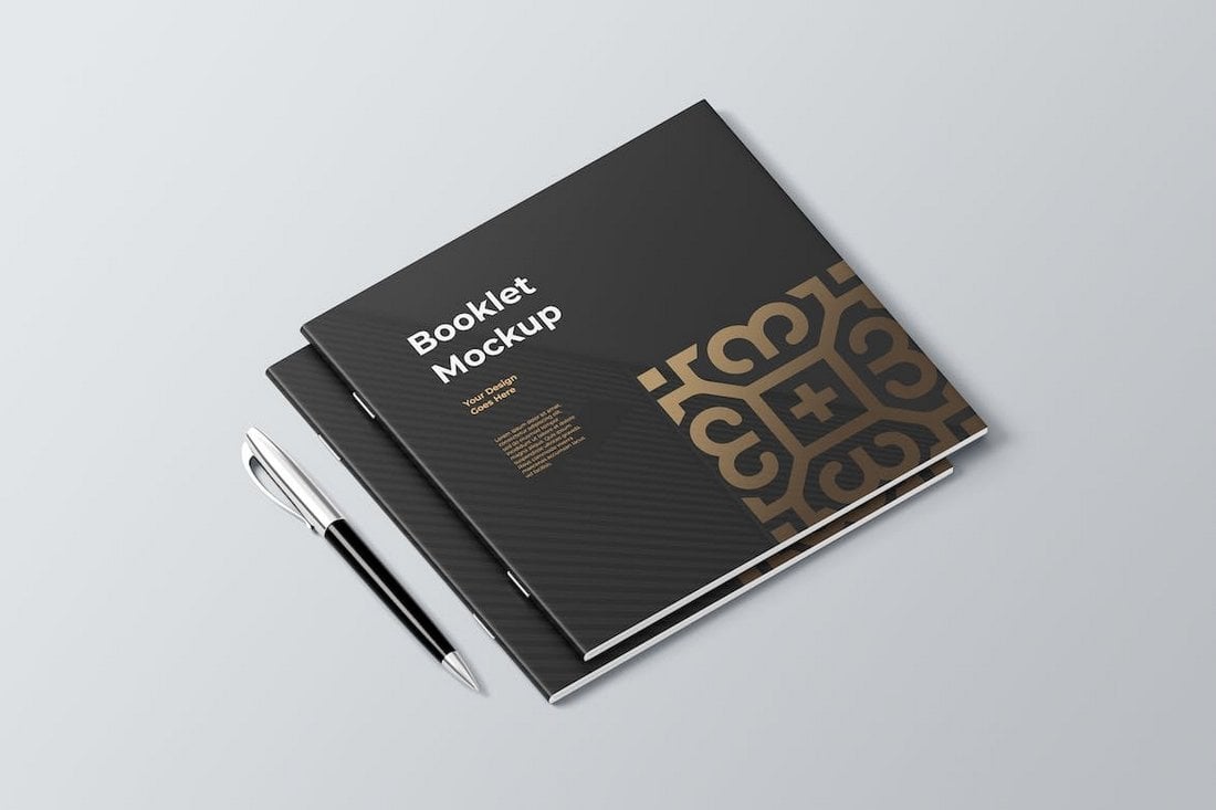 Minimal Square Booklet Mockup
