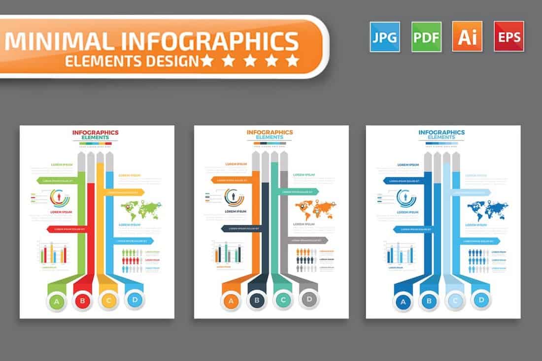 Minimal Timeline Infographic Templates