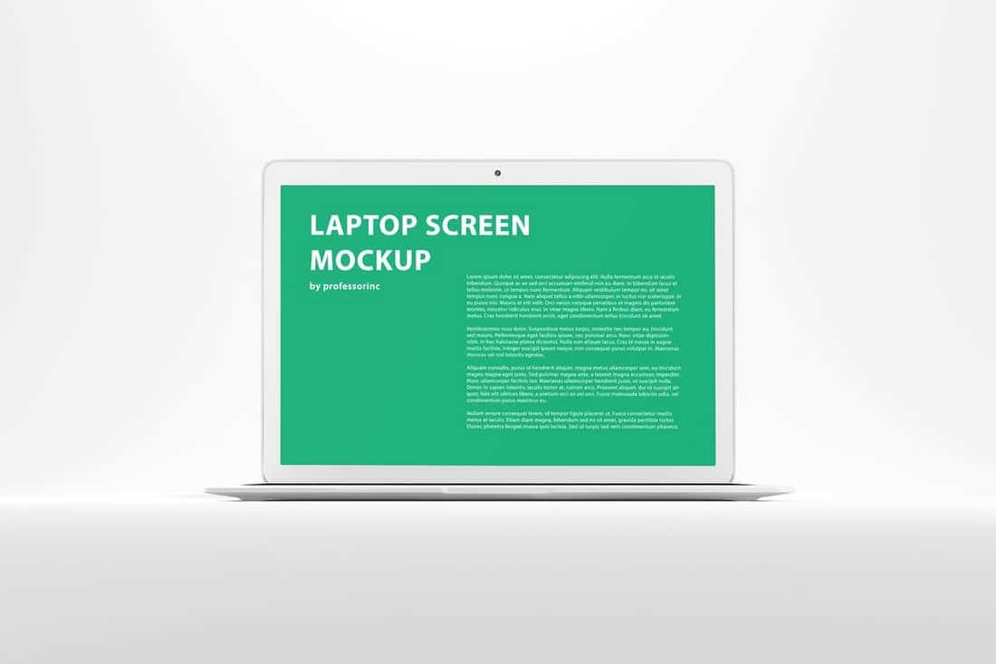 Minimal White MacBook Mockup