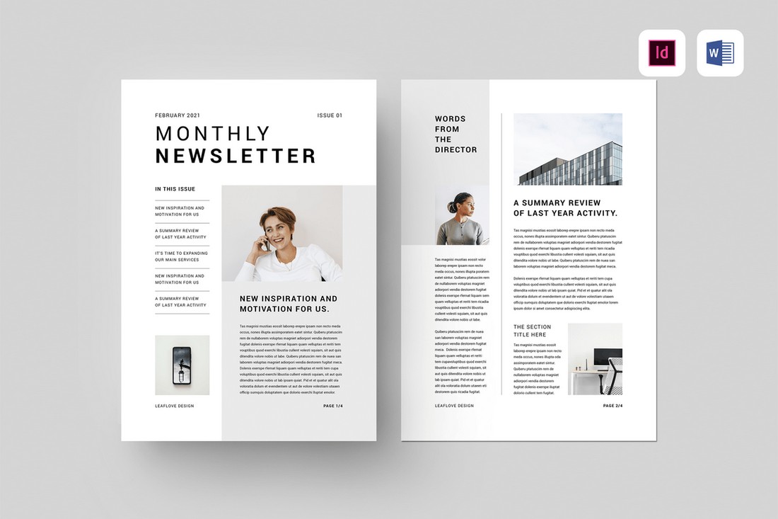 Minimal Word Newsletter Template