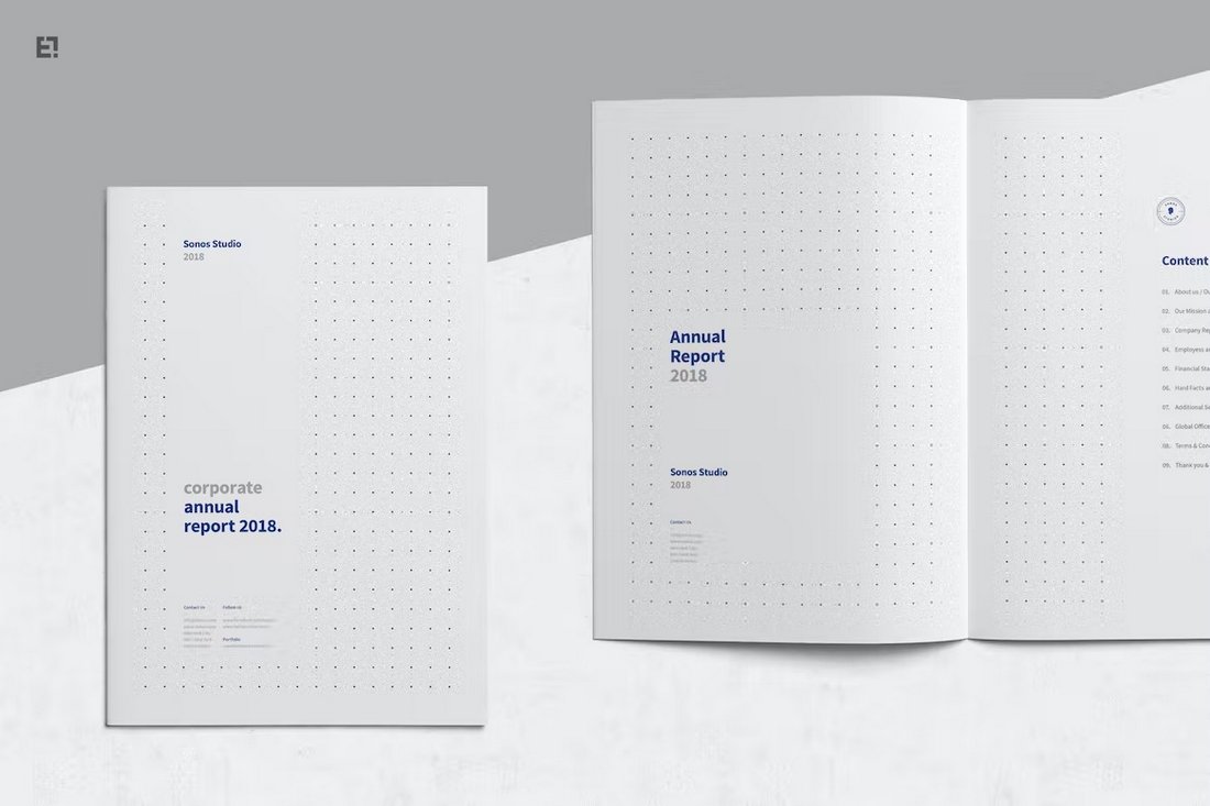 Minimalist Annual Report Template for Charities