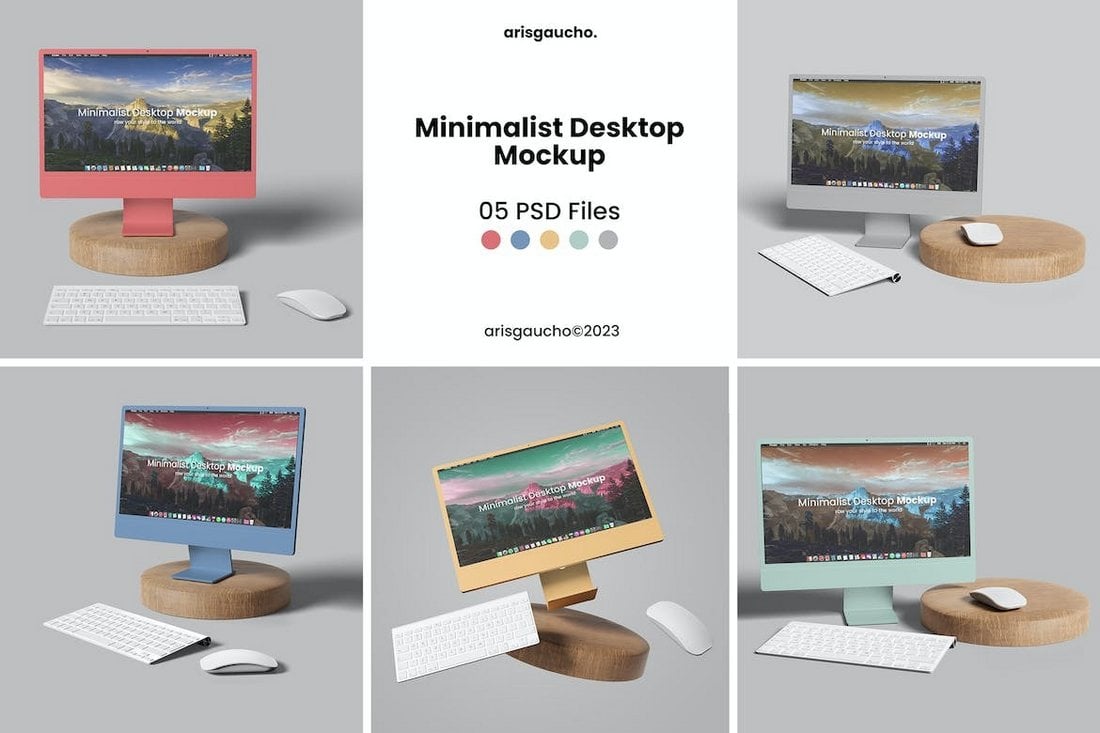 Minimalist Desktop Mockup Scene