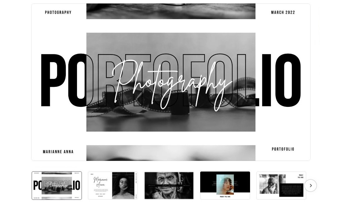 Minimalist Elegant Portofolio Canva Presentation Templates