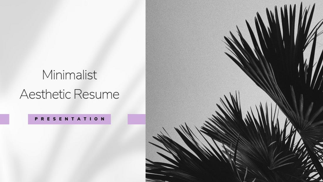 Minimalist Resume Free Keynote Template