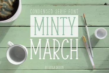 Minty March Condensed Font