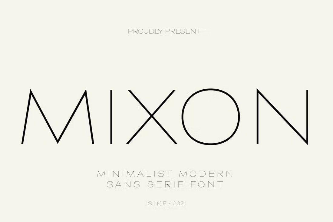 Mixon - Minimal Font for Advertising