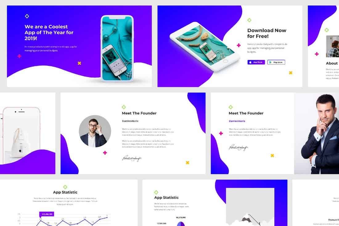 Mobile App - Keynote Presentation Template