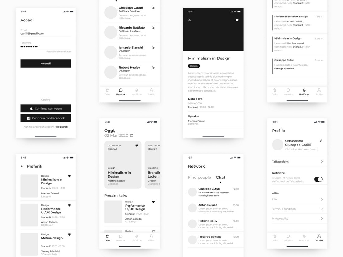 Mobile App Wireframe