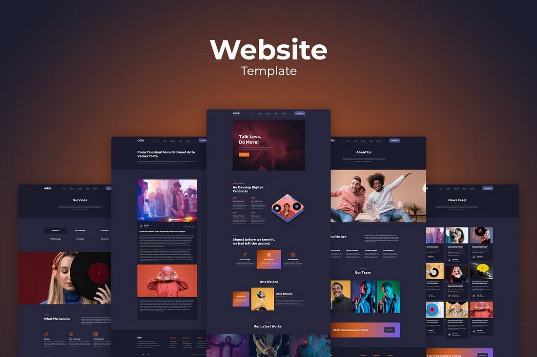 adobe xd website template free download