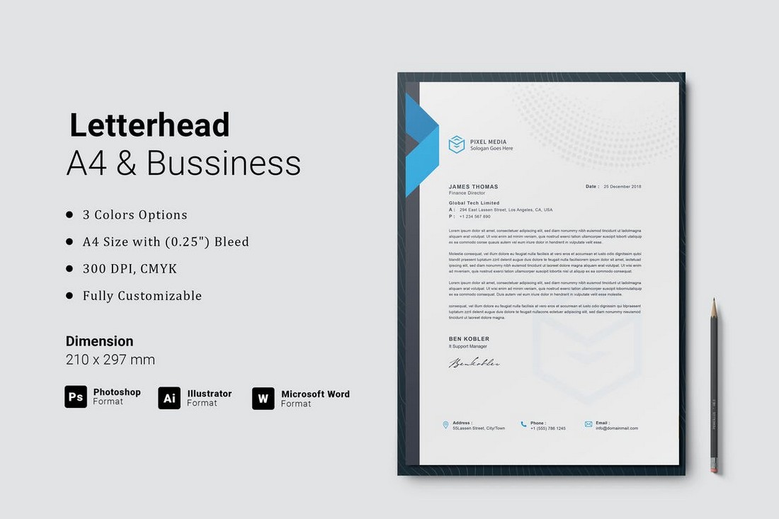 Modern Agency Letterhead Template