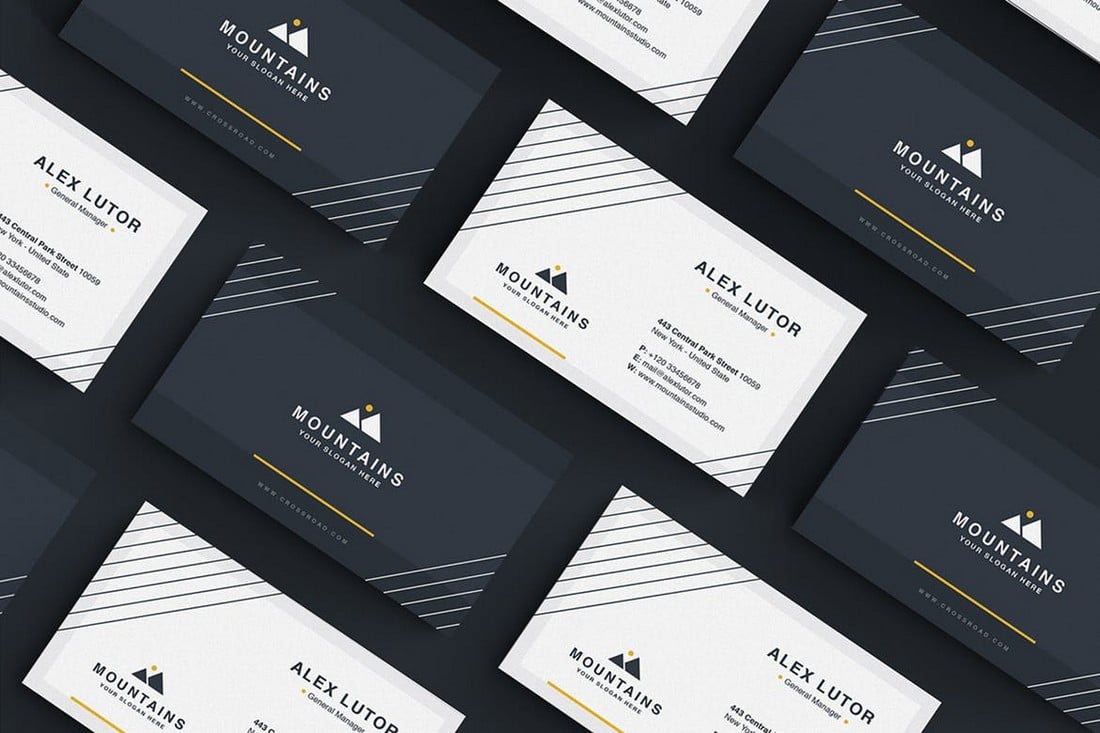 24+ Best Modern Business Card Templates 24 (Word + PSD)  Design With Designer Visiting Cards Templates
