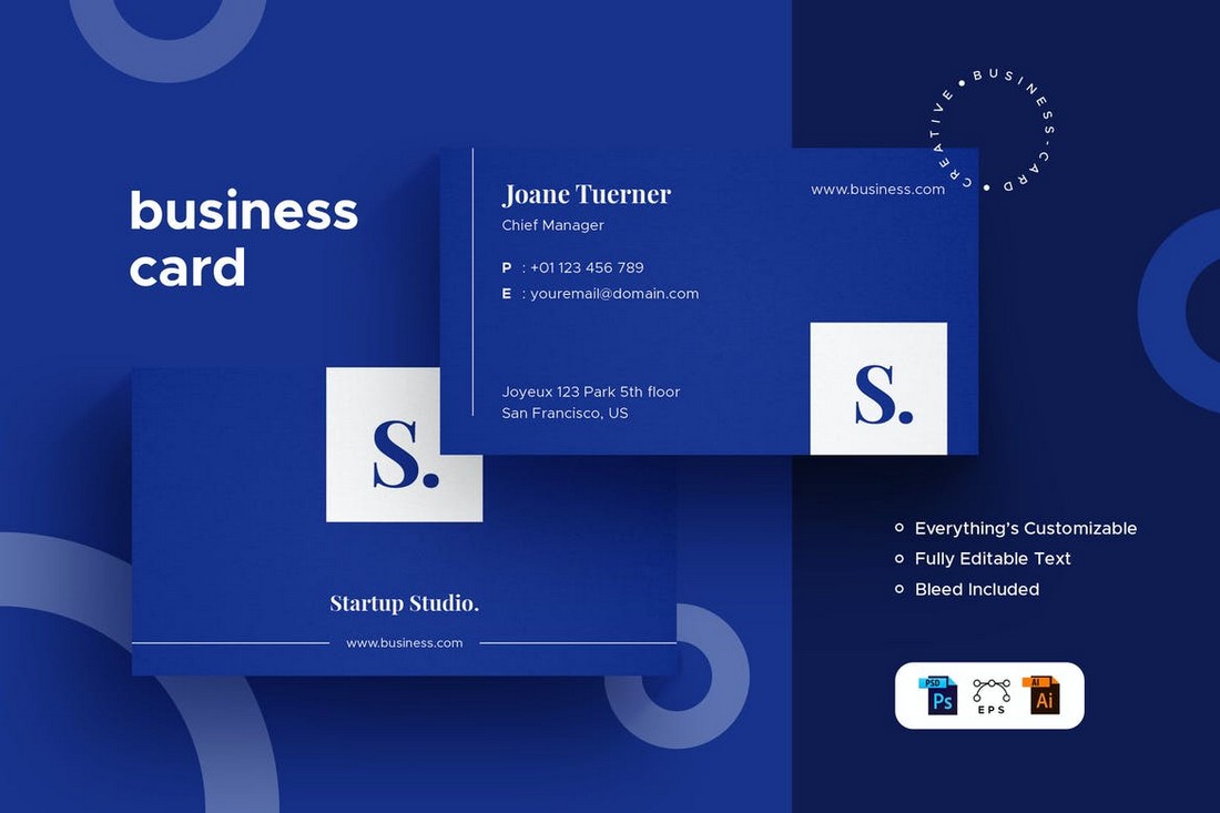 21+ Best Modern Business Card Templates 21 (Word + PSD)  Design Intended For Business Card Template Pages Mac