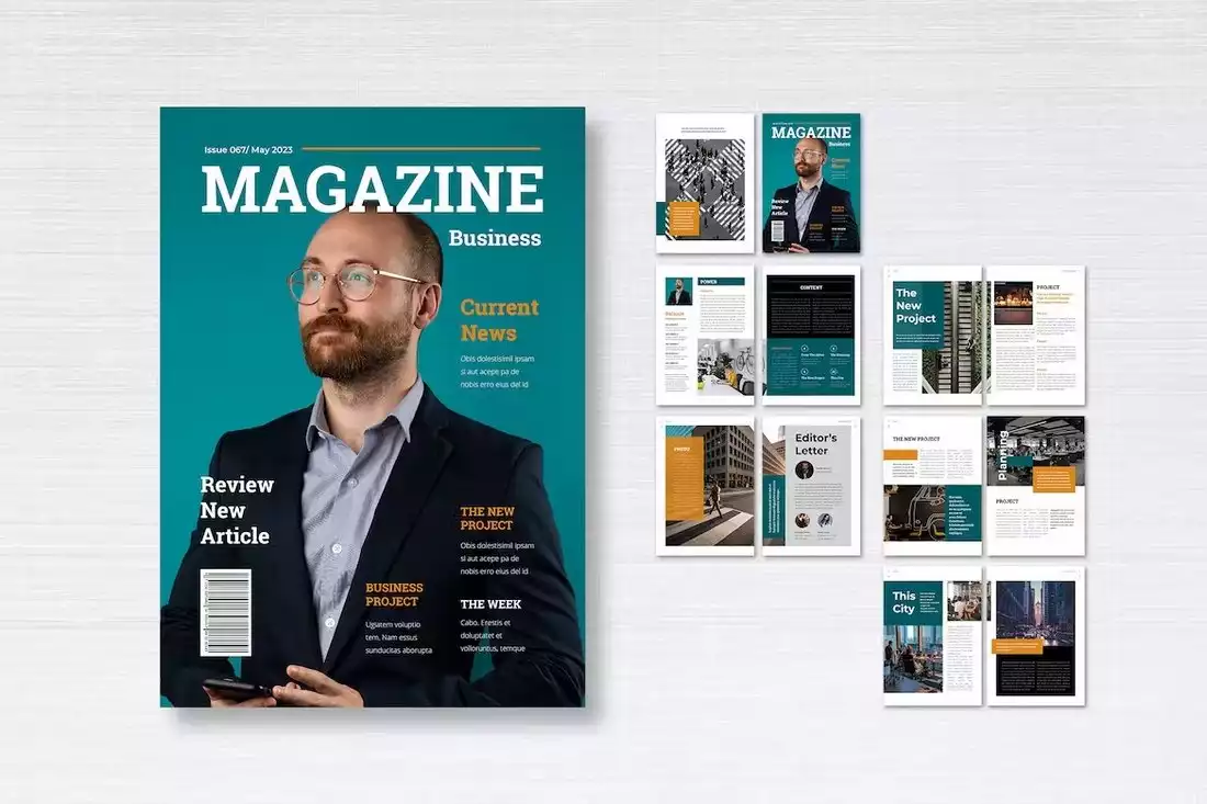 Modern Business Magazine InDesign Template | Design Shack