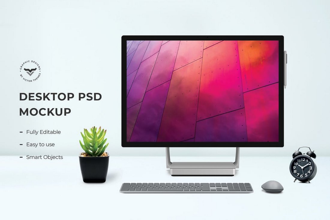 Modern Desktop Computer Mockup