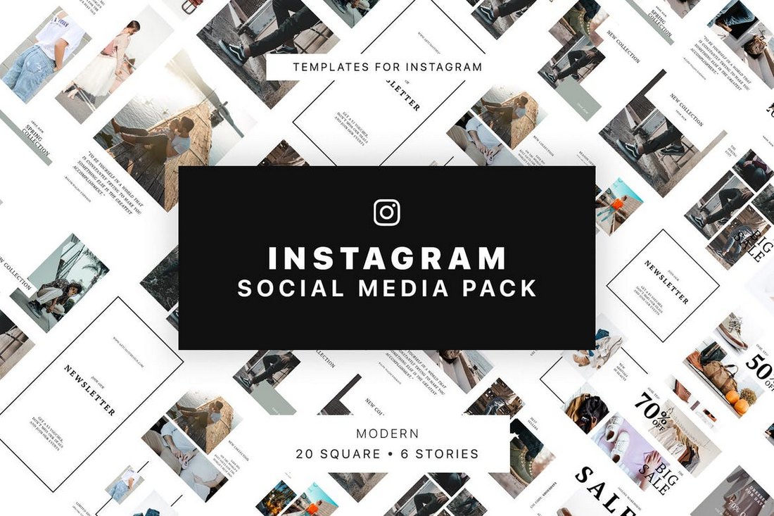 Modern-Instagram-Post-Story-Templates How to Use an Instagram Template design tips 