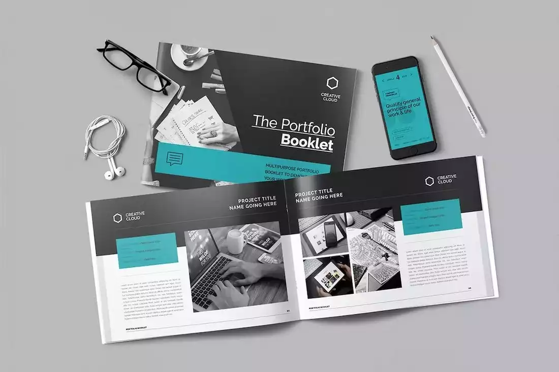 Modern Portfolio Booklet Template for InDesign | Design Shack