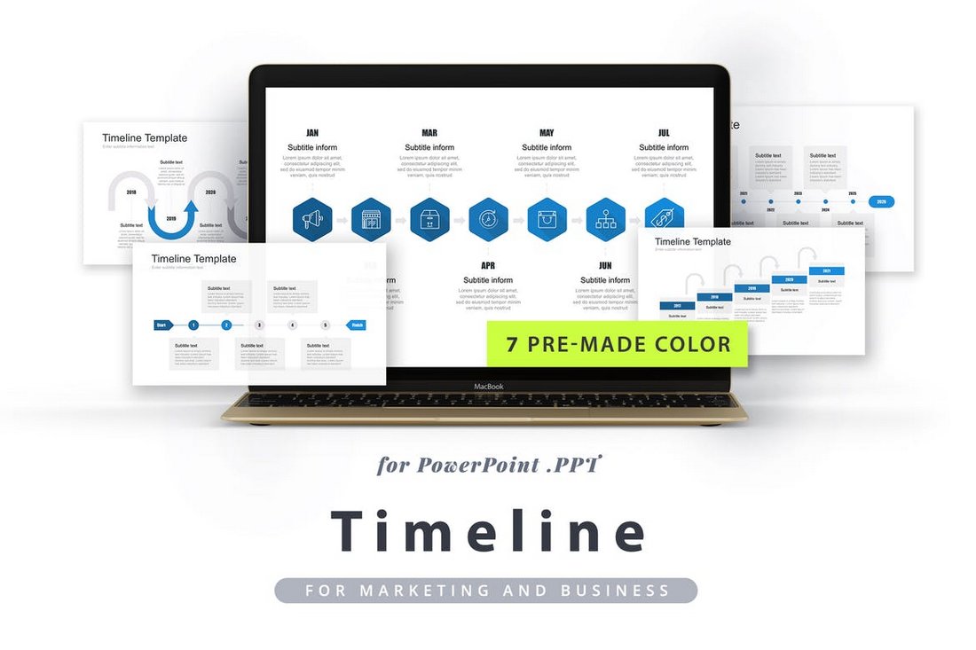 Modern Timeline PowerPoint Template