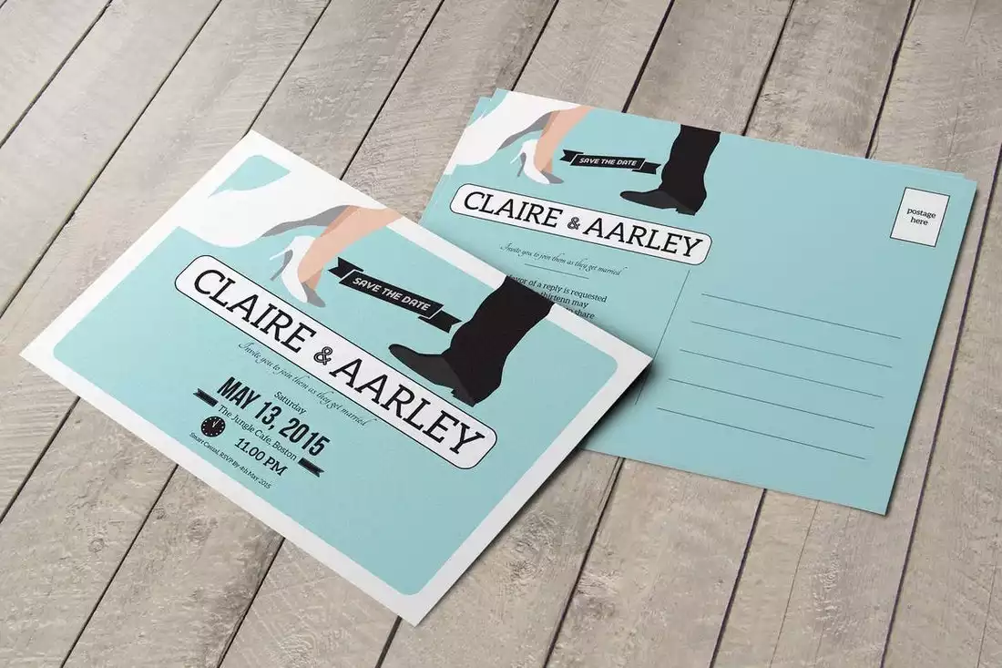 Modern Wedding Invitation & RSVP Template | Design Shack