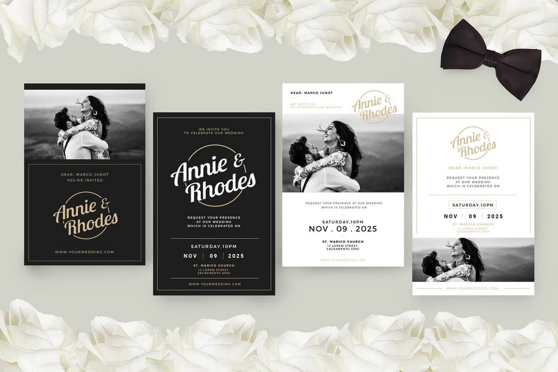 Modern Wedding Invitations Templates