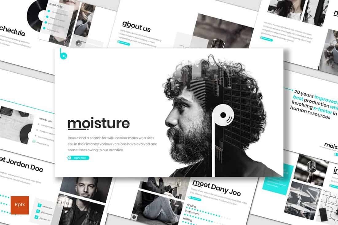 Moisture - Modern Powerpoint Template