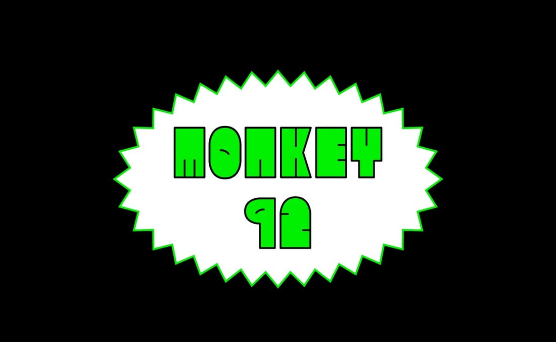 Monkey92 - Font Tebal Menyenangkan
