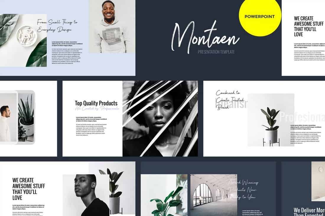 Montaen - Simple & Minimal Powerpoint Template