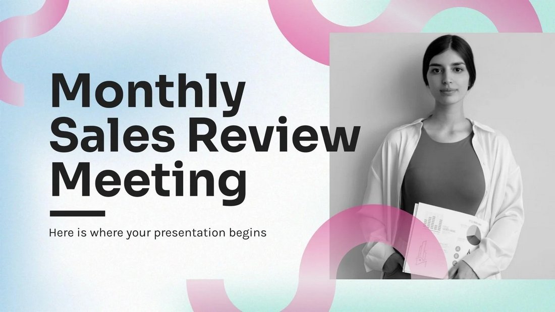 Monthly Sales Meeting Free PowerPoint Template