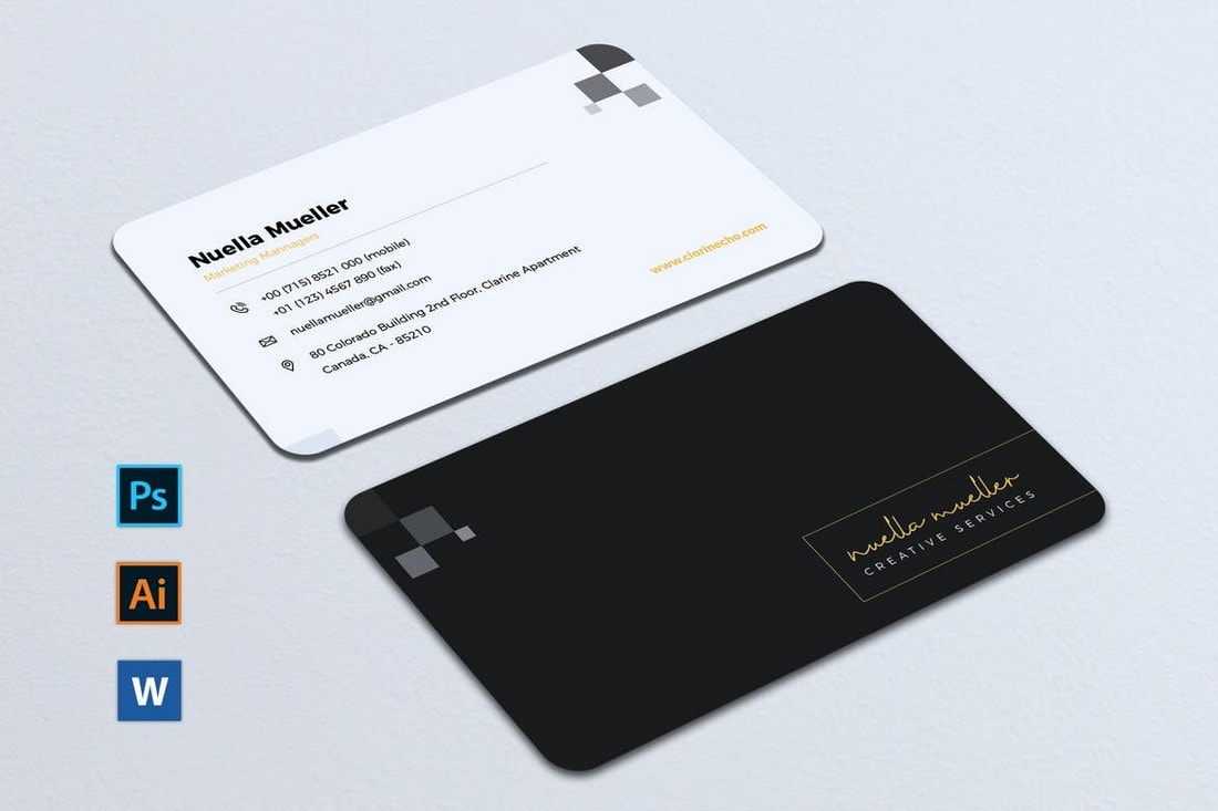 21+ Business Card Templates for Google Docs (Free & Premium) Throughout Business Card Template For Google Docs