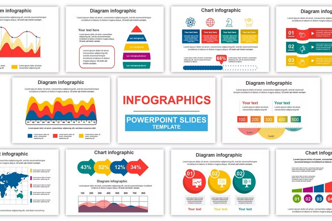 free widescreen powerpoint templates infographic