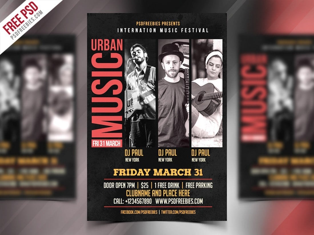 Music-Event-Flyer-Poster-Template 20+ Best Free Poster Templates (Illustrator & Photoshop) 2020 design tips Inspiration 