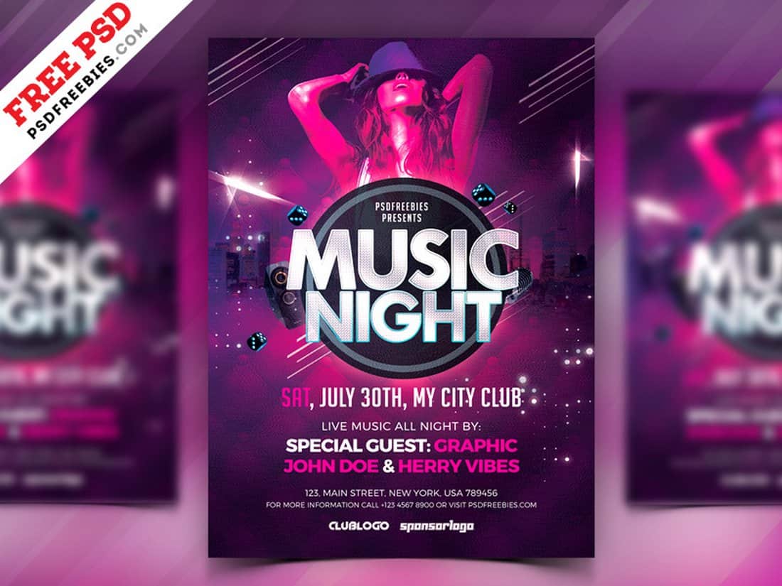 21+ Best Free Flyer Templates  Design Shack Inside Free Templates For Party Flyers