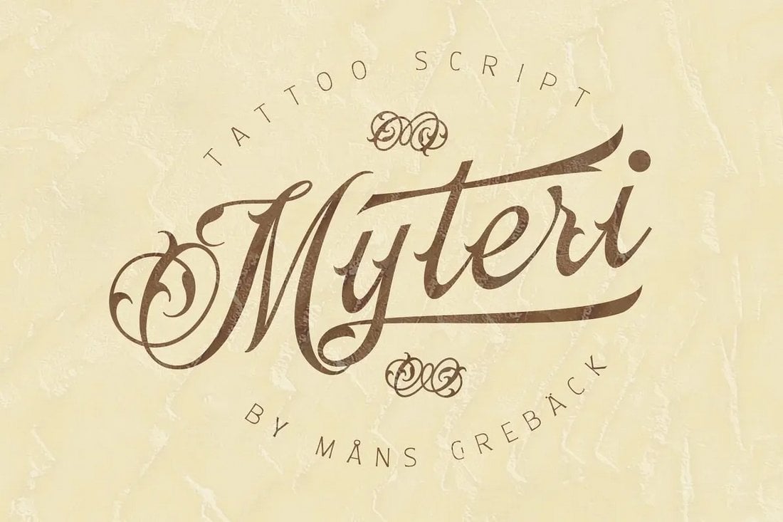 Myteri - Free Tattoo Font
