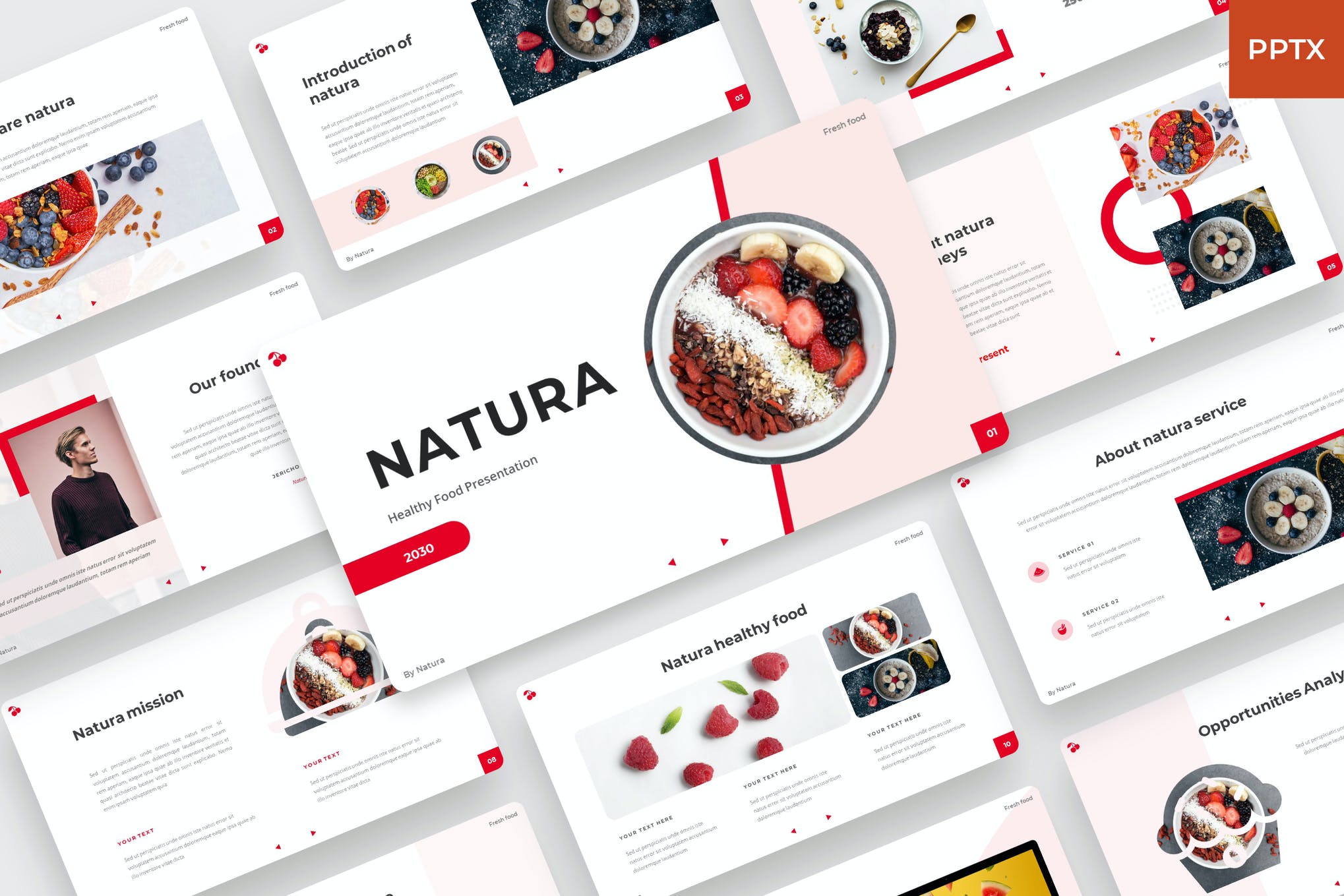 NATURA - Healthy food PowerPoint Template