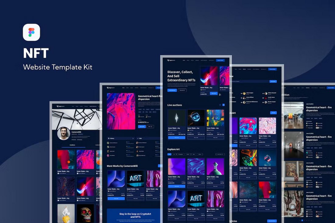 NFT Website Template Kit for Figma