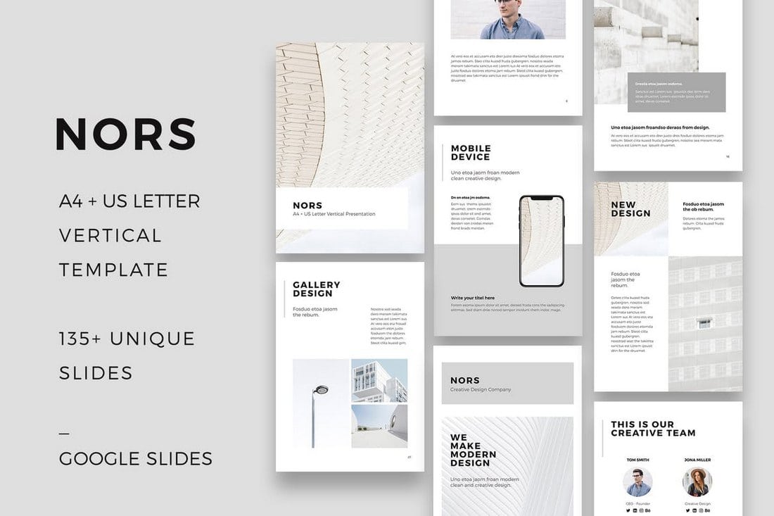 NORS - Vertical Google Slides Template